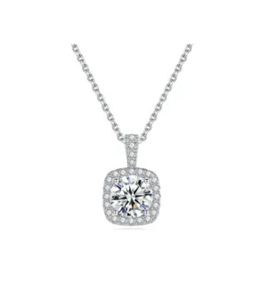 Strieborný dámsky náhrdelník Moissanite 1 CT Elite