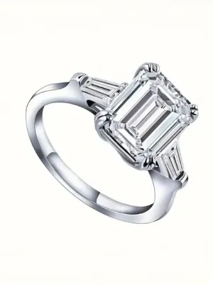 Strieborný dámsky prsteň Moissanite 4 Ct. Mochino